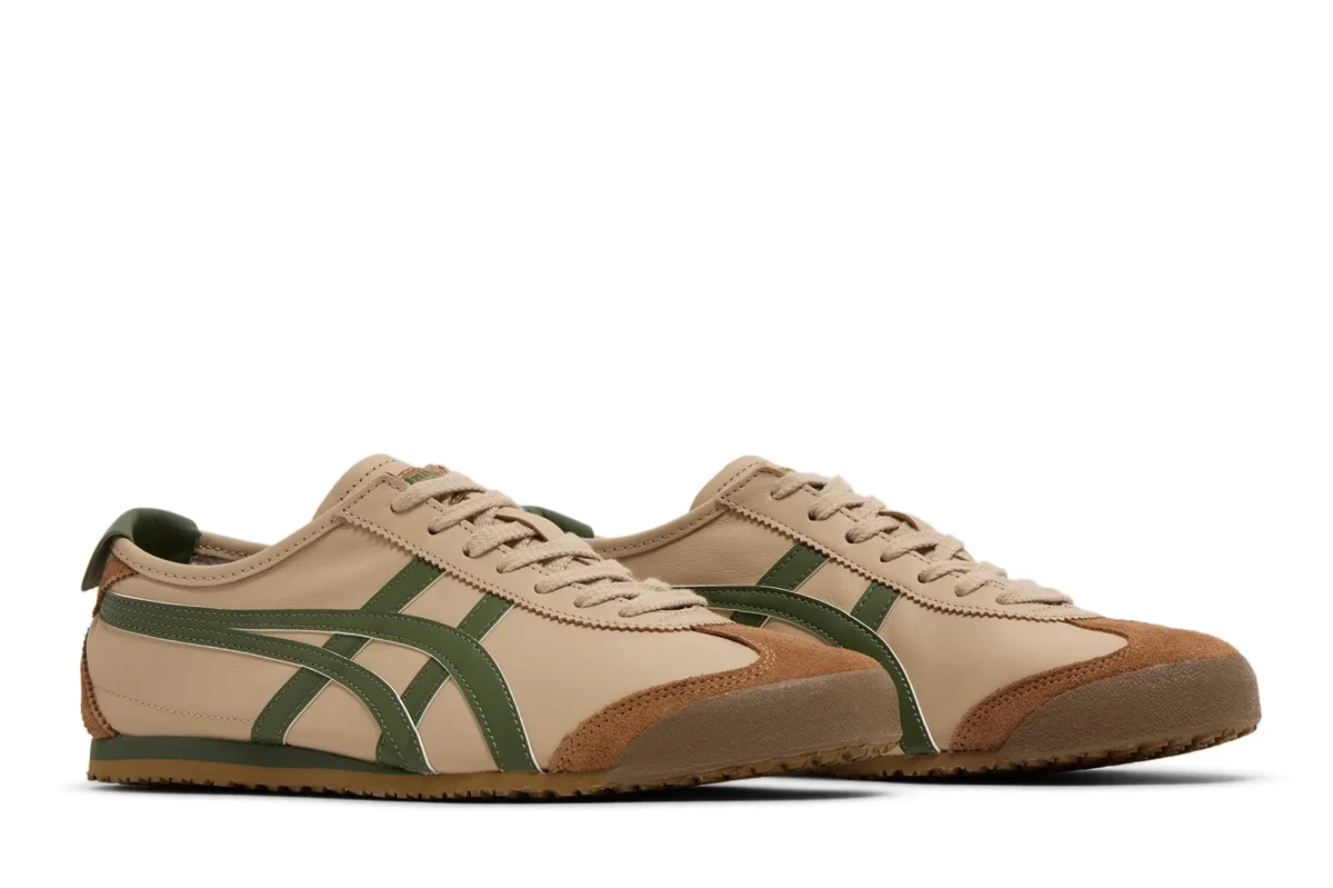 Tênis Onitsuka Tiger Mexico 66 Beige Grass Green Marrom - Image 6