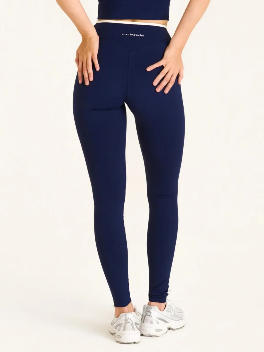 Legging Contrast Marinho Com Off - Image 3