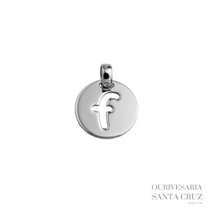 Pendente de Prata 925 Letra F