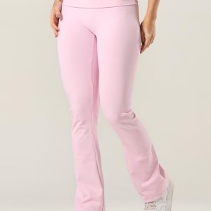Calça Flare Fold Rosa Blush
