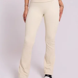 Calça Flare Fold Baunilha