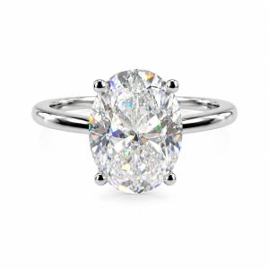 Anel Oval G Moissanite