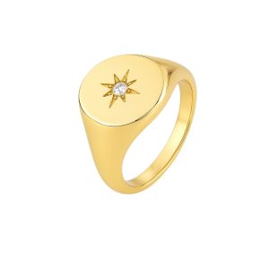 Anel Dedinho Estrela Ouro