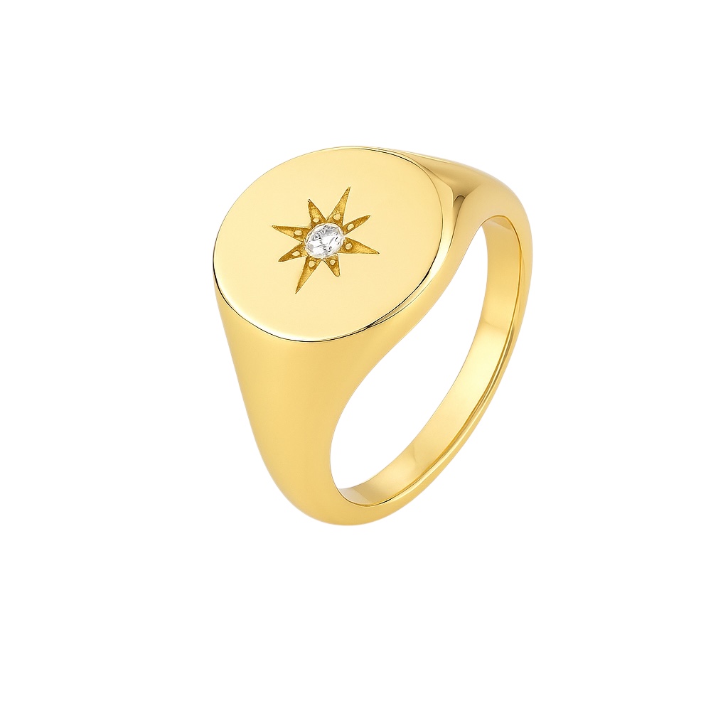 Anel Dedinho Estrela Ouro - Image 4