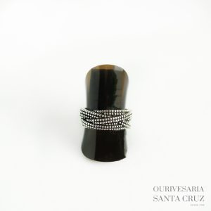 Anel de Prata 925 Entrelaçado