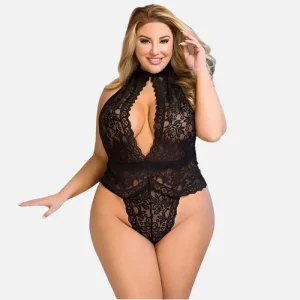 Body Feminino Rendado Plus Size Divina