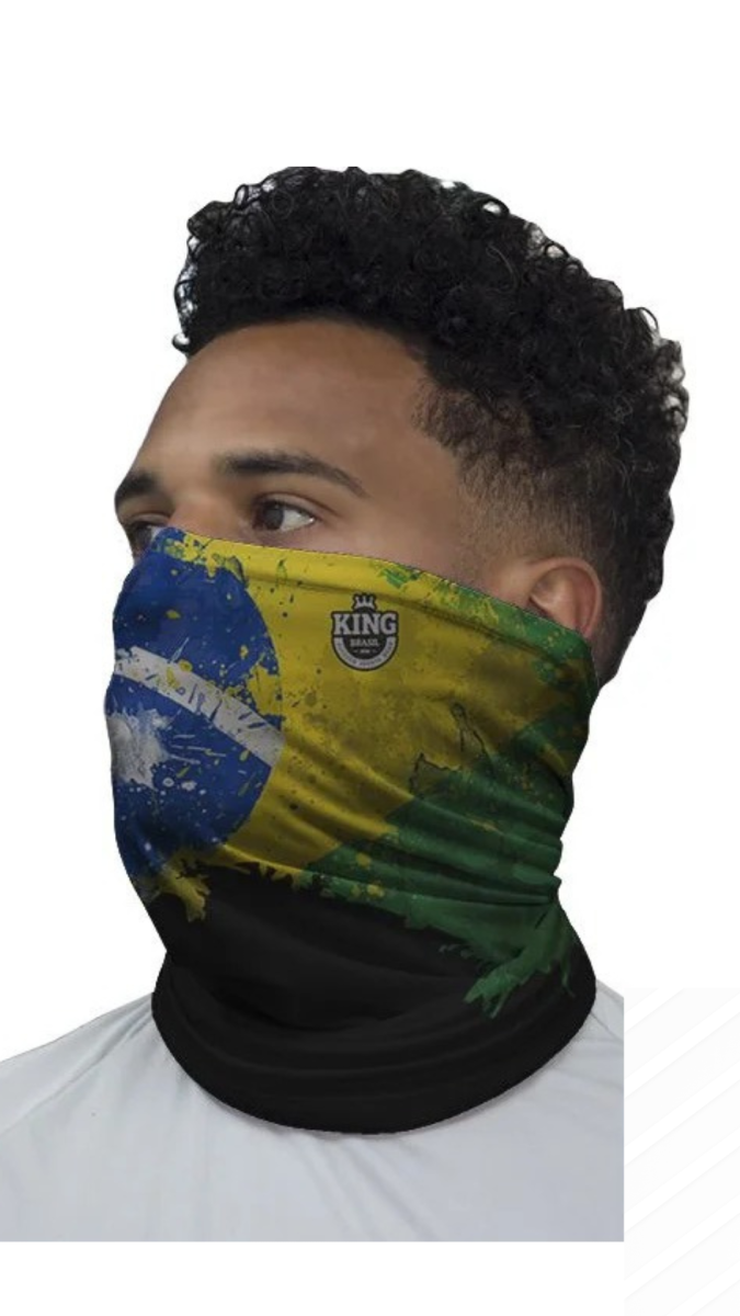 Bandana Estampa Brasil Preta King