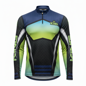 Camisa Esportiva Com Proteção Solar Preta Verde King