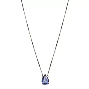 Colar Gota P Tanzanita Fusion Negro Prata 925