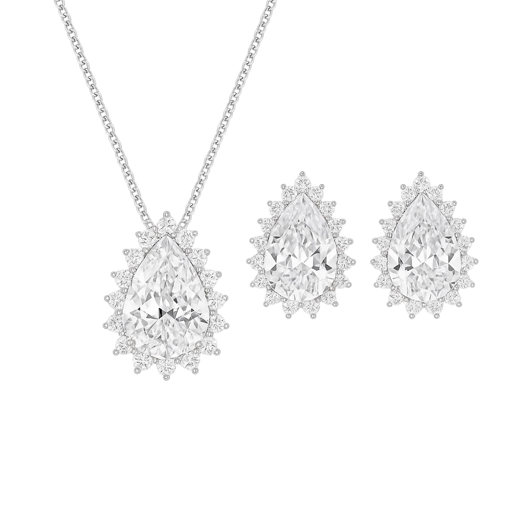 Conjunto Real Luxo Zircônias Brancas Prata 925 - Image 2