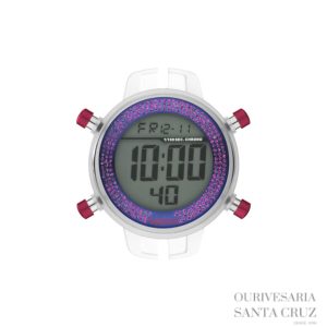 WATXandCO Relógio Digital Psicotropical Pink Blue 43mm