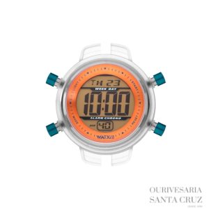 WATXandCO Relógio Digital Psicotropical Orange & Blue 38mm