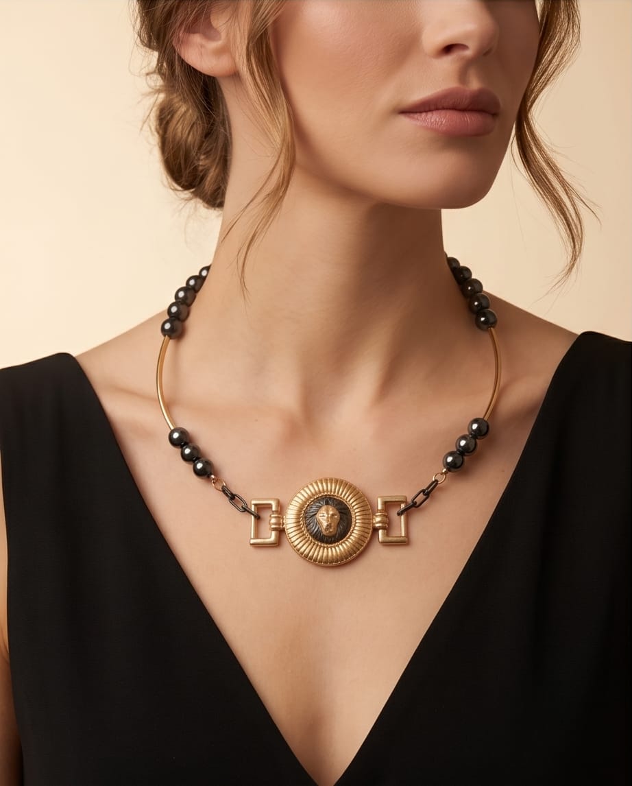 COLAR MAXI BELLY SELVAGEM MEDALHÃO
