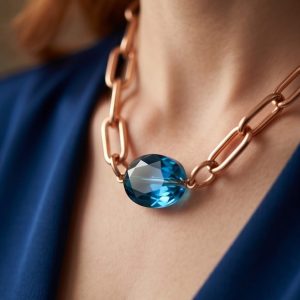 CORRENTE CHOKER LUXO ESTILOSA TOPAZIO