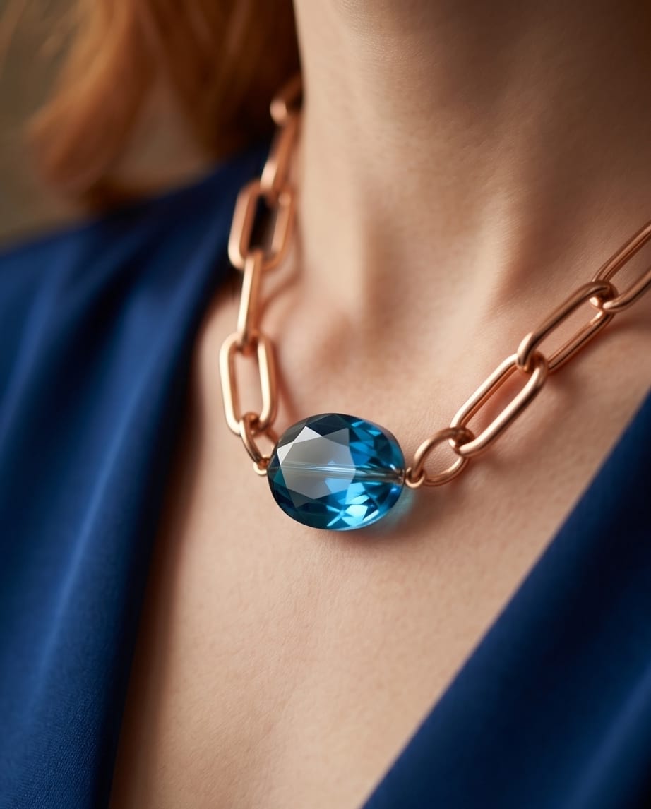 CORRENTE CHOKER LUXO ESTILOSA TOPAZIO - Image 3
