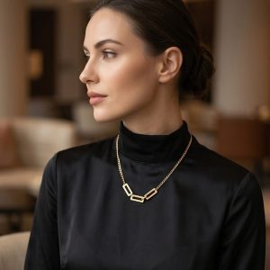 CORRENTE CHOKER ELOS RETANGULARES