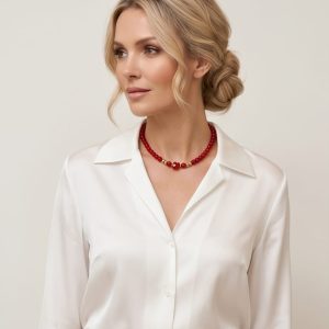 CHOKER PEARLSTONE PEDRAS E BORBOLETA CRISTAL