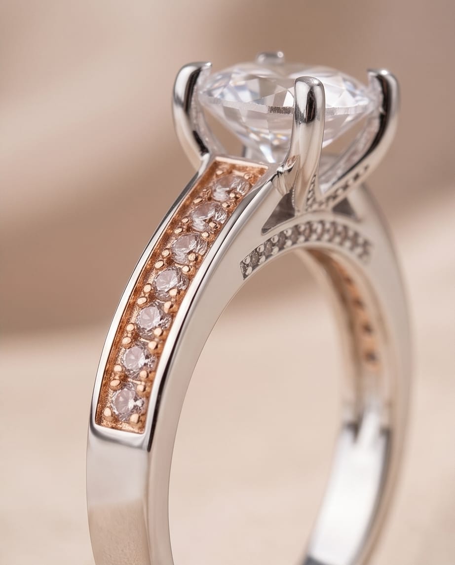 ANEL SOLITARIO ZIRCONIAS FRONTAL E LATERAL - Image 5