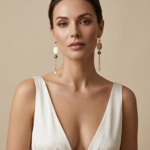 BRINCOS LUXO LONGO ESTILOSA ZIRCONIAS