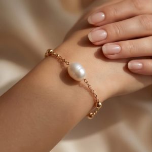 PULSEIRA BOLINHAS E PEROLAS DELICAT