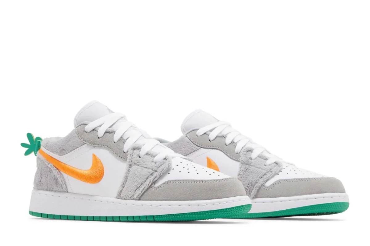 Tênis Nike Air Jordan 1 Low GS Rabbit Cinza - Image 6
