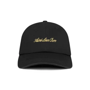 Boné Aime Leon Dore Washed Script Jet Black Preto