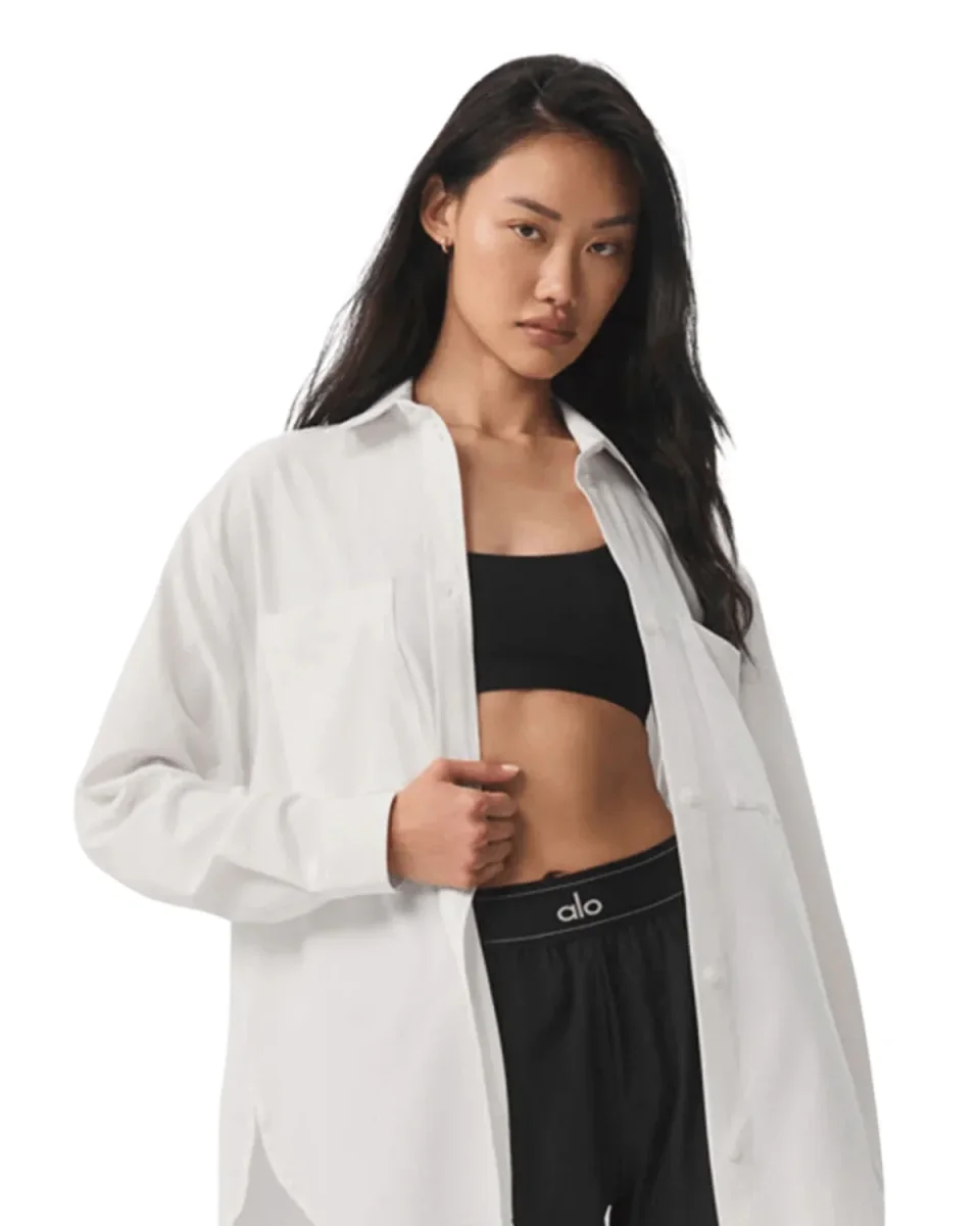 Camisa Manga Longa Alo Yoga Dreams Cape Down - Image 8