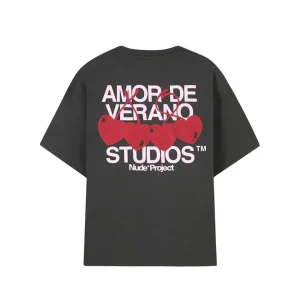 Camiseta Nude Project Xoxo Cinza