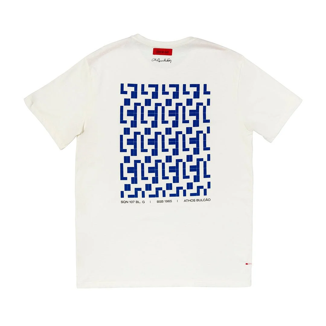 Camiseta Painel Dane-se x Athos Bulcão 107 Norte Branco - Image 2