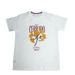 Camiseta Regular Dane-se Ipê do Cerrado Branco