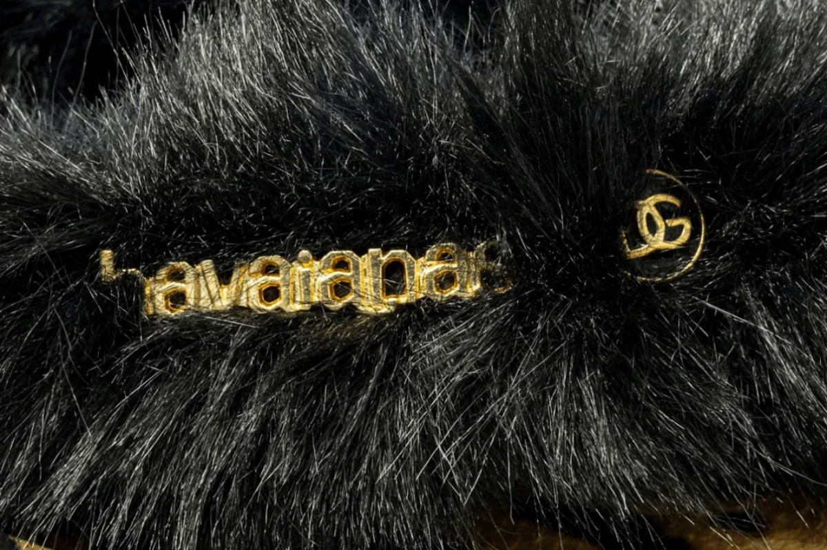 Chinelo Havaianas Top Dolce & Gabbana Faux Fur Leopardo Marrom - Image 5