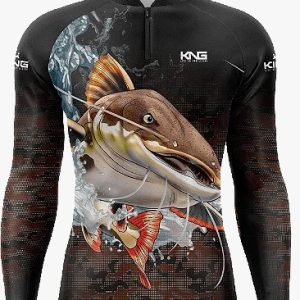 Camisa de Pesca Unissex+UV50 Pirara Preta King