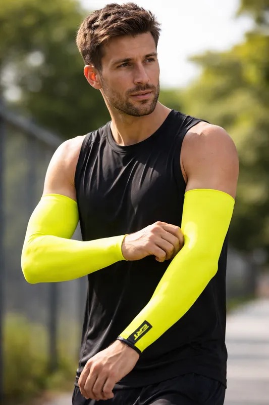 Manguito Esportivo de Verão Refletivo Amarelo Fluor Ert - Image 4