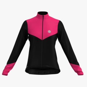 Jaqueta De Ciclismo Feminina Safe Thermal Pink Mauro Ribeiro