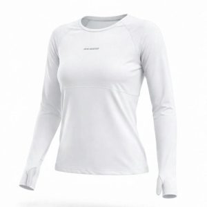 Blusa de Corrida Feminina Run Uv Protection Branca Zero Açúcar