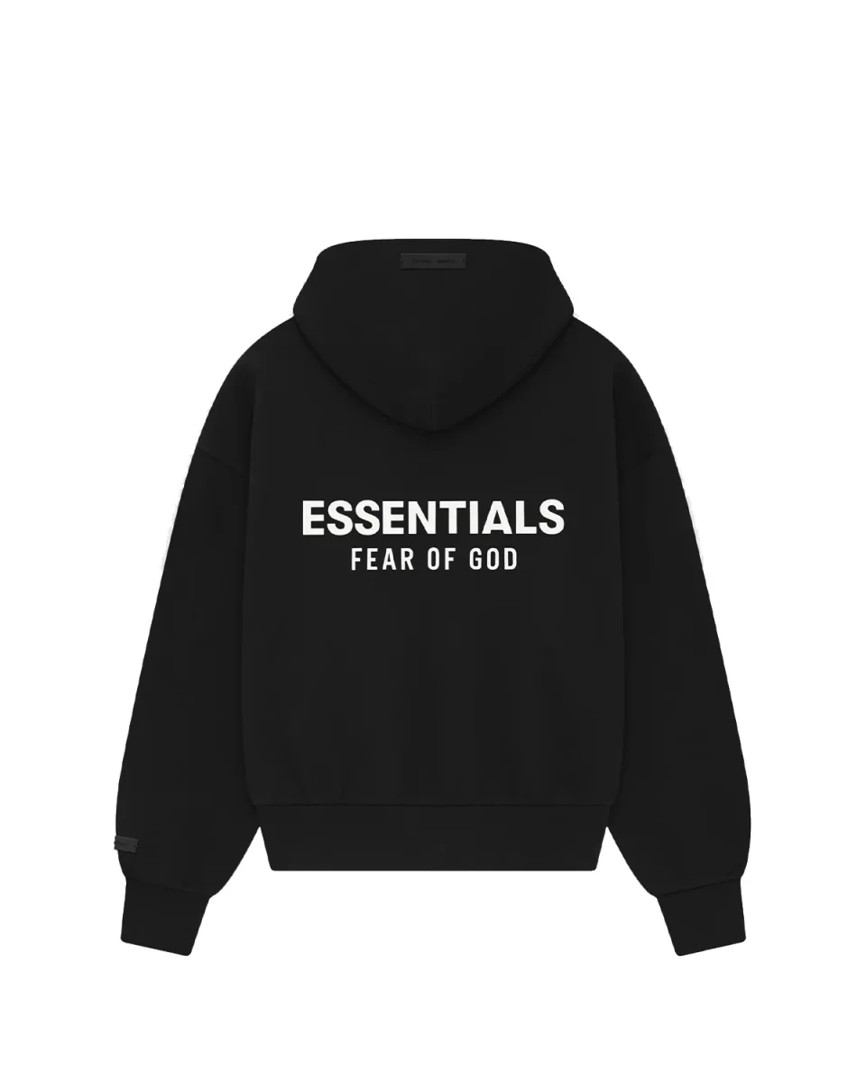 Moletom Fear Of God Essentials Classic Full Zip-Up Jet Black Preto