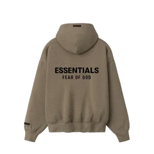 Moletom Fear Of God Essentials SS26 Classic Zip-Up Homestead Heather Bege