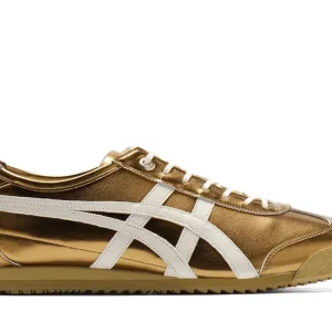 Onitsuka Tiger Mexico 66 SD Metallic Series Desert Camp Cream Dourado