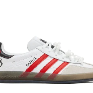 Tênis adidas Gazelle Indoor x Hello Kity Anniversary Cloud White Red Branco