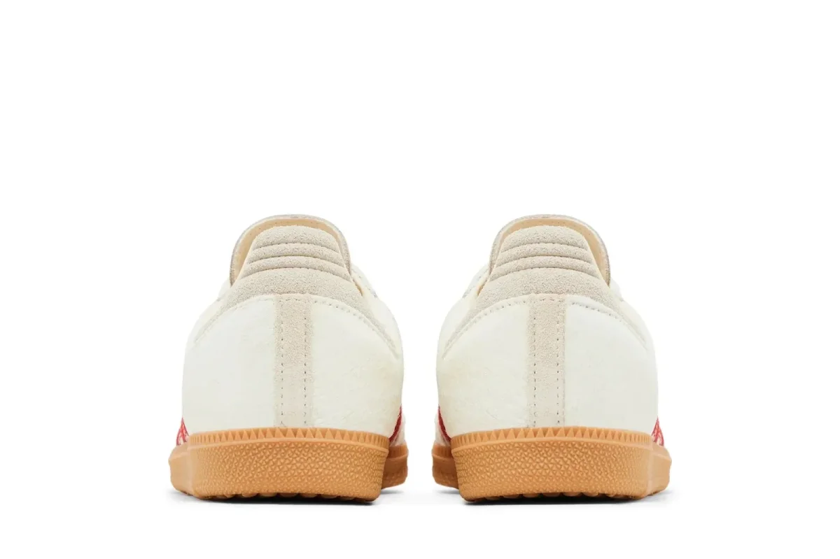 Tênis Adidas Samba OG Pony Hair Wonder Beige Better Scarlet Branco - Image 5