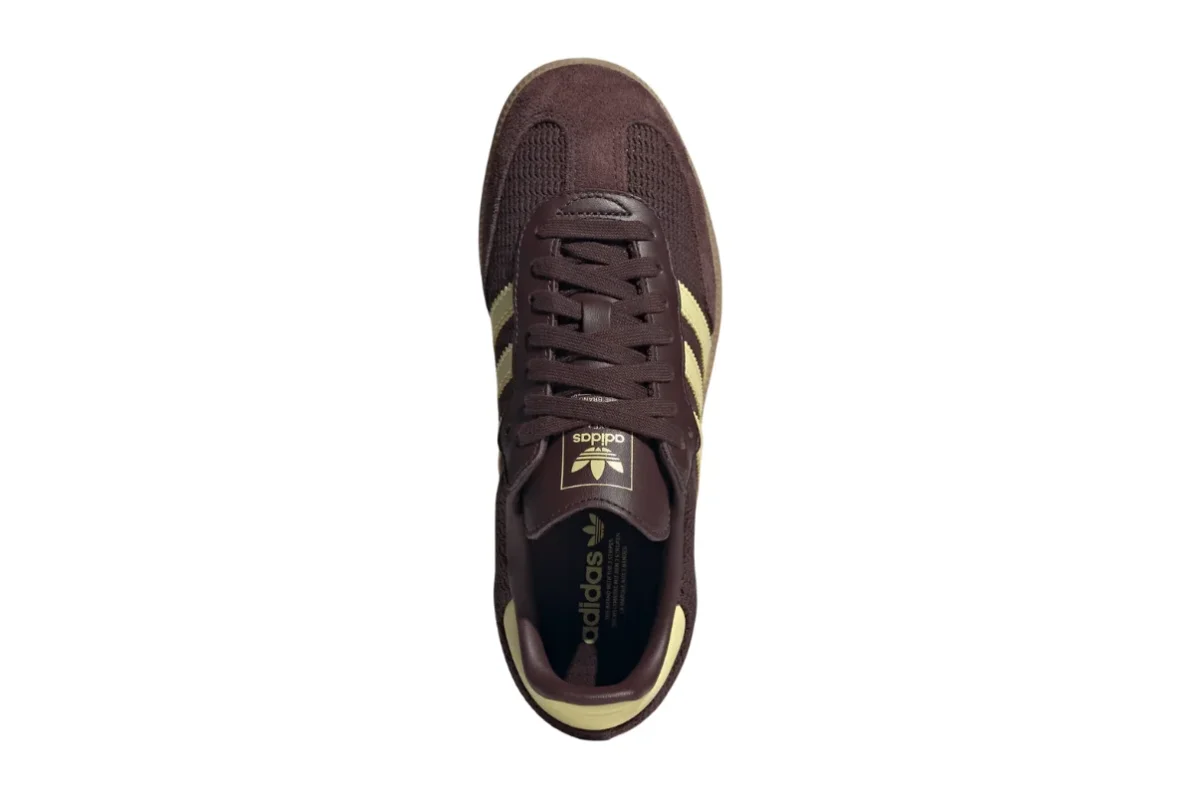Tênis Adidas Samba OG Shadow Brown Powder Yellow Marrom - Image 4