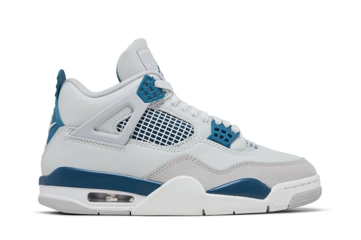 Tênis Nike Air Jordan 4 Retro Military Blue Branco - Image 2