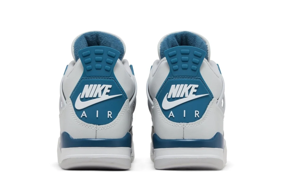 Tênis Nike Air Jordan 4 Retro Military Blue Branco - Image 5