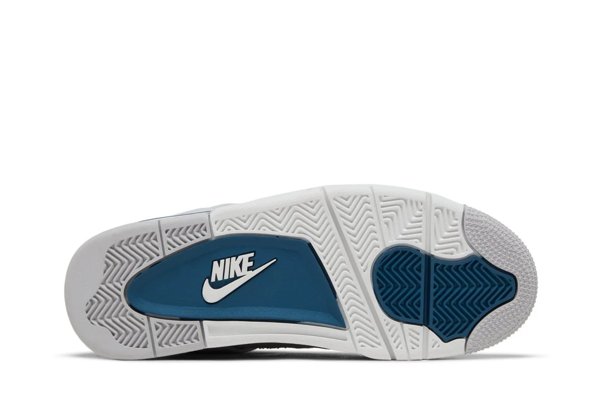 Tênis Nike Air Jordan 4 Retro Military Blue Branco - Image 4