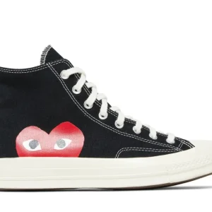 Tênis Converse Chuck 70 High x Comme des Garçons PLAY Preto