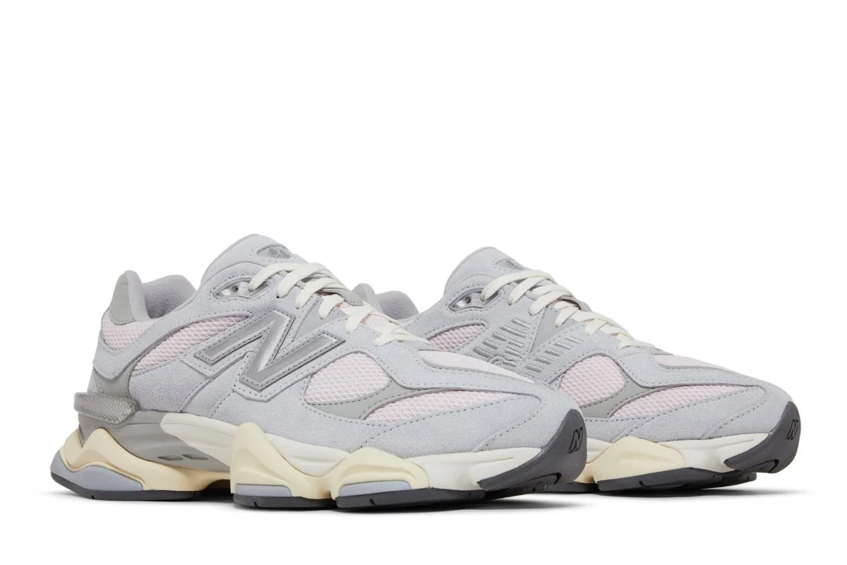 Tênis New Balance 9060 Pink Granite Silver Metallic Silver Cinza - Image 6