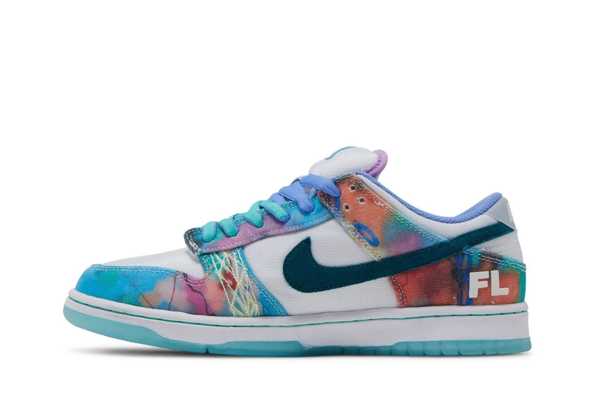 Tênis Nike Sb Dunk Low x Futura Skateboard Bleached Aqua Azul - Image 3