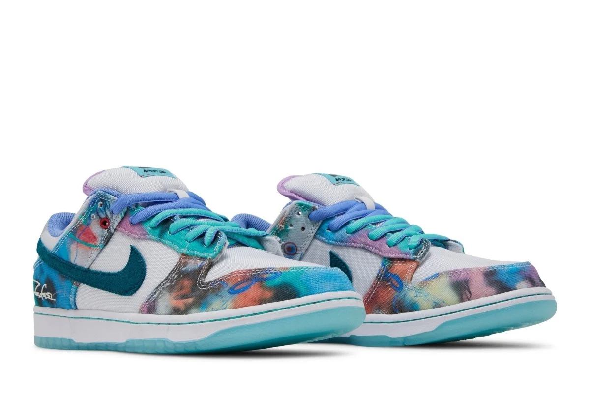 Tênis Nike Sb Dunk Low x Futura Skateboard Bleached Aqua Azul - Image 6