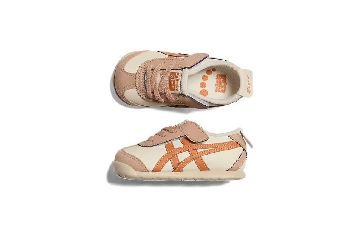 Tênis Onitsuka Tiger Mexico 66 Kids Birch/Rust Orange Bege - Image 7