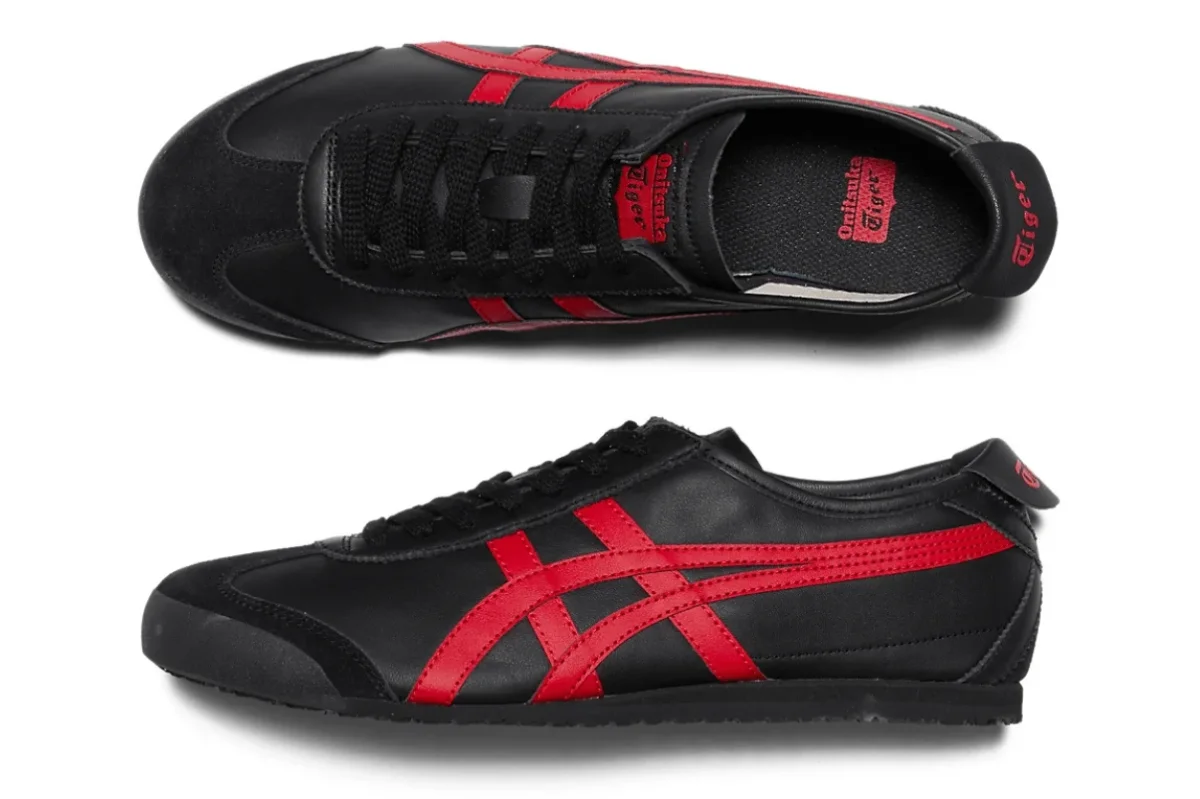 Tênis Onitsuka Tiger Mexico 66 SD Black Classic Red Preto - Image 8